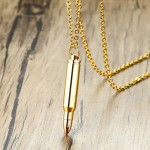 Men's Titanium Pendant Bullet Openable Gold PN-899RG