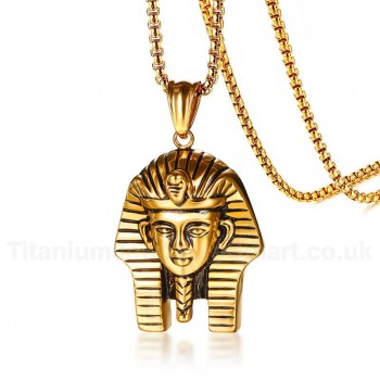 Men's Titanium Pendant Pharaoh Mask PN885