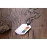 Unisex Titanium Pendant Rainbow Rainbow Dog Tag P PN-005