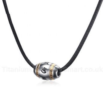 Men's Titanium Pendant Gold Black PN-933