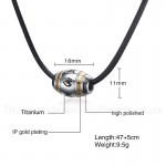 Men's Titanium Pendant Gold Black PN-933
