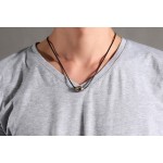 Men's Titanium Pendant Gold Black PN-933