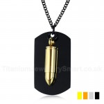 Men's Titanium Pendant Multi Colours Bullet Tag PN990