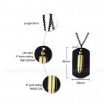 Men's Titanium Pendant Multi Colours Bullet Tag PN990