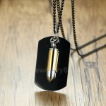 Men's Titanium Pendant Multi Colours Bullet Tag PN990