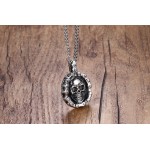 Men's Titanium Pendant 35 mm Bicycle Chain Skull PN-706