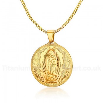 Women's Titanium Pendant 4.5 cm Virgin Mary PN-777