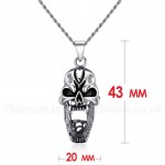 Men's Titanium Pendant Punk Skull 43 mm PN-182