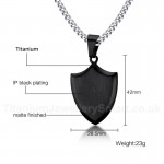 Men's Titanium Pendant Shield 42 mm PN-764