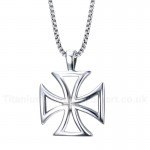 Men's Titanium Pendant 40.5 mm Hollow Sign of Templar PN-722