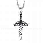 Unisex Titanium Pendant Sword PN-516