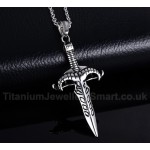 Unisex Titanium Pendant Sword PN-516