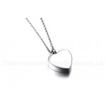 Women's Titanium Pendant Openable Heart Shaped Perfume Bottle PN-970