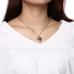 Women's Titanium Pendant Openable Heart Shaped Perfume Bottle PN-970