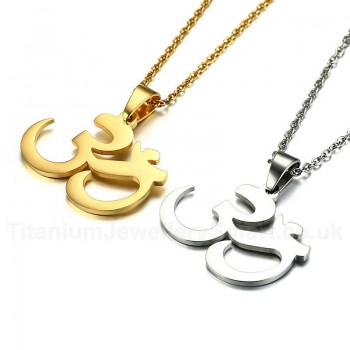 Unisex Titanium Pendant Om Symbol PN-835