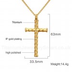 Men's Titanium Pendant 63 mm Chinese Dragon Cross PN-622