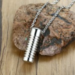 Unisex Titanium Pendant Thread Openable PN-1135S