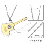 Unisex Titanium Pendant 48 mm Guitar PN-648