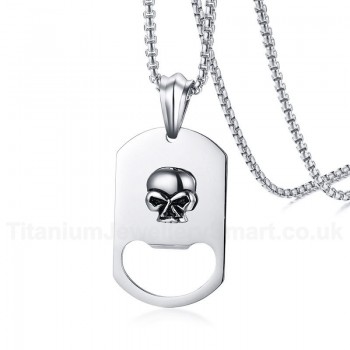 Men's Titanium Pendant Bottle Opener Tag PN-998