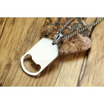 Men's Titanium Pendant Bottle Opener Tag PN-998