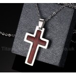 Unisex Titanium Pendant Cross PN-295