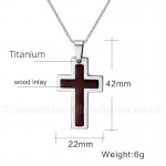 Unisex Titanium Pendant Cross PN-295