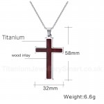 Unisex Titanium Pendant Cross PN-295