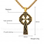 Men's Titanium Pendant 62 mm Cross PN-787