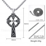 Men's Titanium Pendant 62 mm Cross PN-787