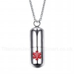 Men's Titanium Pendant 26 mm Medical ID Capsule Openable PN-685