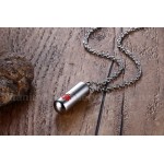 Men's Titanium Pendant 26 mm Medical ID Capsule Openable PN-685