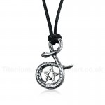 Men's Titanium Pendant Snake Black PN-850