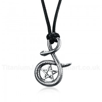 Men's Titanium Pendant Snake Black PN-850