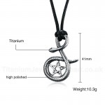 Men's Titanium Pendant Snake Black PN-850