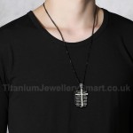 Men's Titanium Pendant Cross Black PN1014