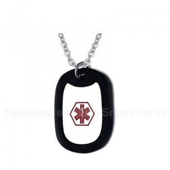 Unisex Titanium Pendant Medical ID Tag PN-242