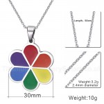 Women's Titanium Pendant Rainbow Petal Tag P PN-031