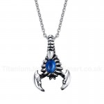 Men's Titanium Pendant Scorpion Opal Punk PN-463