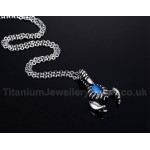 Men's Titanium Pendant Scorpion Opal Punk PN-463