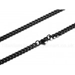 Unisex Titanium Necklace 5 mm Black NC-141B