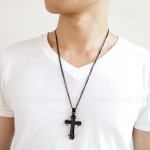 Men's Titanium Pendant Three Layers Cross PN-1111