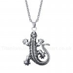 Men's Titanium Pendant Lizard PN-495