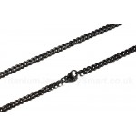 Unisex Titanium Necklace 3 mm Black NC-140B