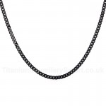 Unisex Titanium Necklace 3 mm Black NC-140B