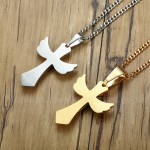 Unisex Titanium Pendant Angel Wing Cross PN-116