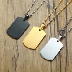 Unisex Titanium Pendant Medical ID Multi Colours Tag PN-274G