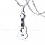 Unisex Titanium Pendant Openable Guitar PN-1128