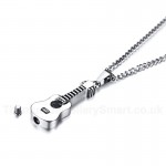 Unisex Titanium Pendant Openable Guitar PN-1128