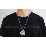 Unisex Titanium Pendant 40 mm Allah PN-1069