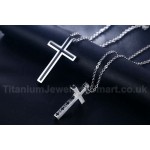 Unisex Titanium Pendant Cross CN-077